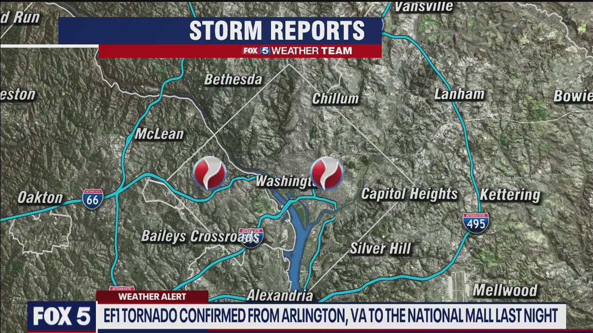 Tornado confirmed in metro DC area